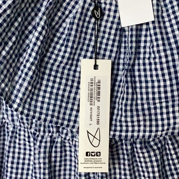 MINKPINK One Shoulder‎ Ruffle Wanderer Mini Dress - Picture 6 of 8